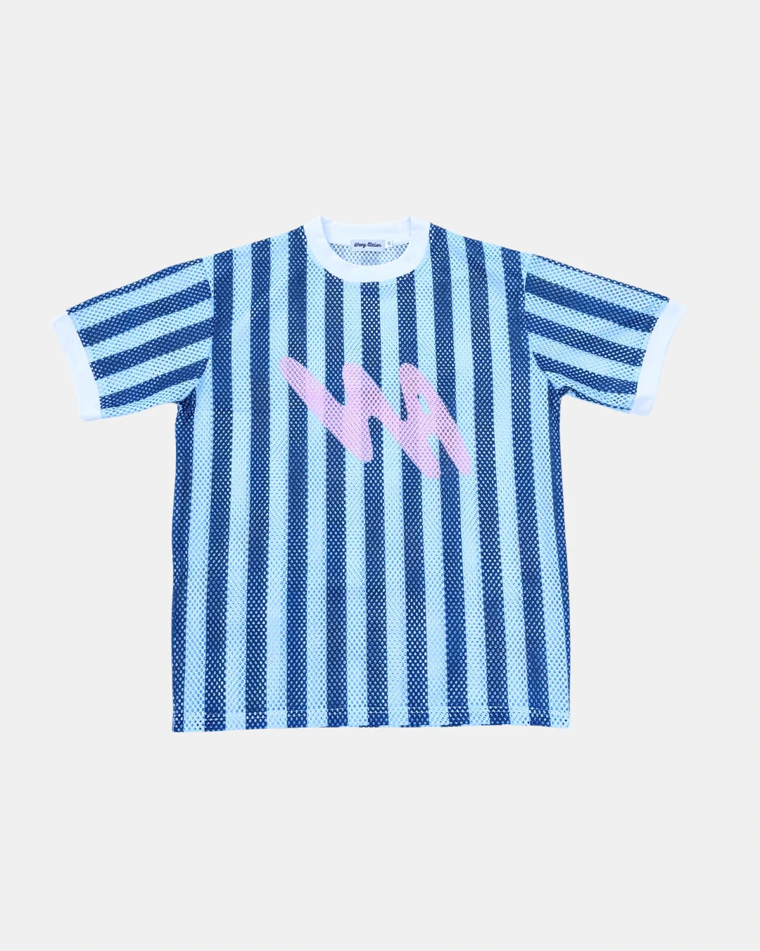 T-shirt Dossard Rayé Wavy Atelier Bleu/Rose
