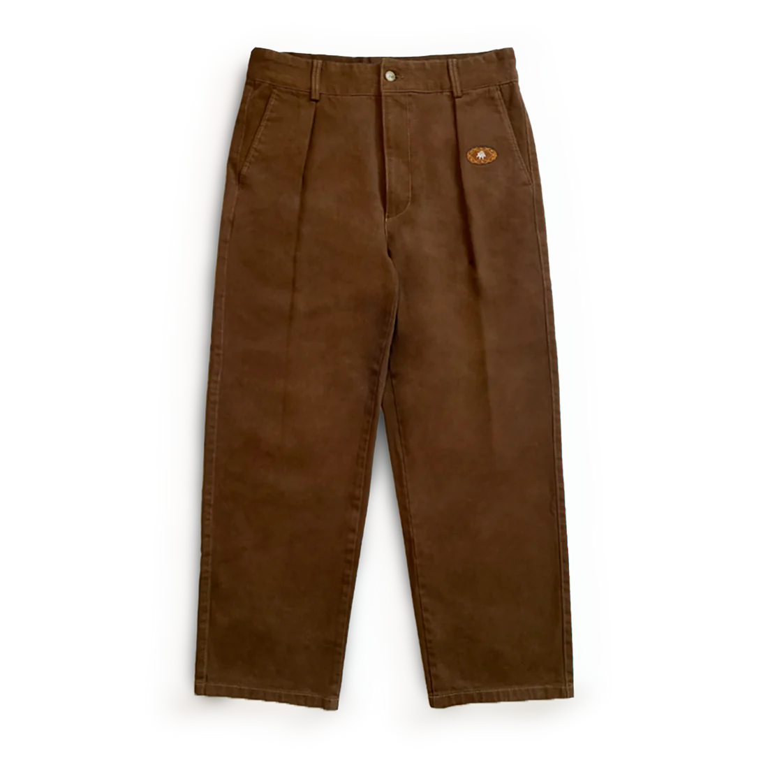 Le pantalon cardo brun Maison Atnav