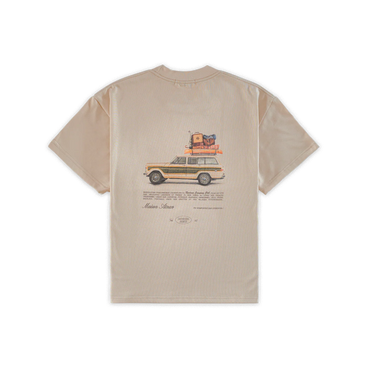 T-shirt beige "Summer Trip" – Maison Atnav